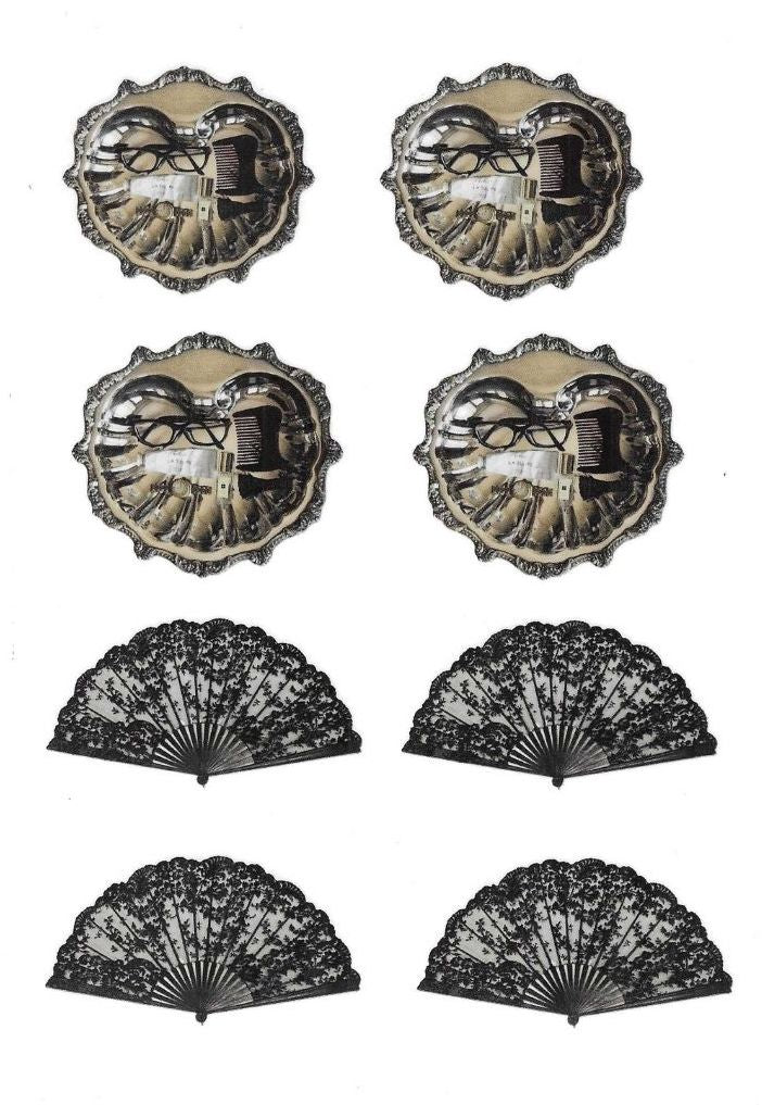 Parisian Elegance  Fan & Tray Stickers
