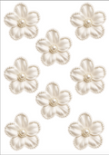 White Blossoms  Sticker Sheet (8 pcs)