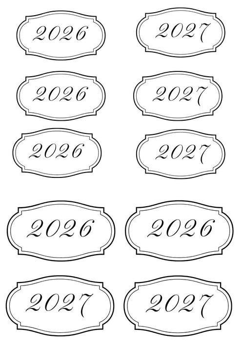 ELEGANT MONTHLY & YEARLY STICKER SHEET