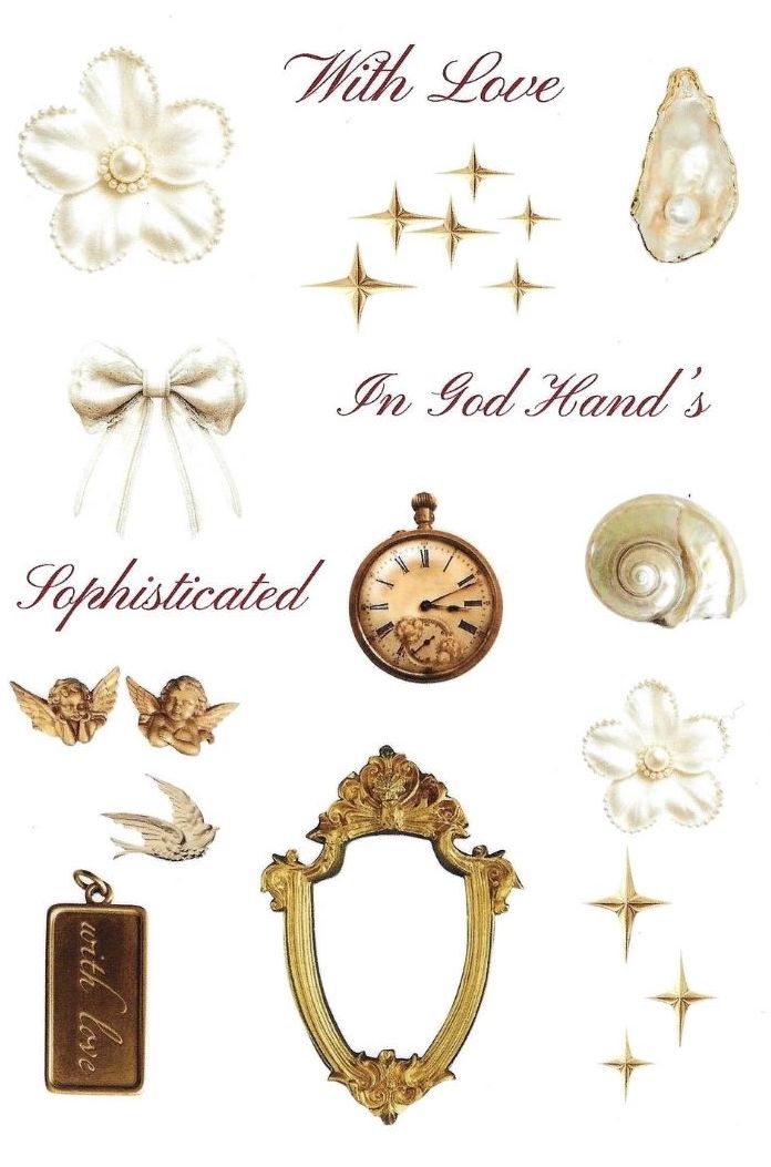 REFINED SMALL MEDIUM VINTAGE STICKER SHEET